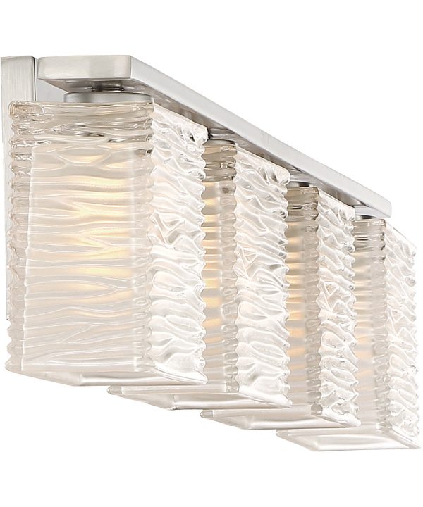 Westcap Extra Large 4-light Bath Light Brushed Nickel Fashion