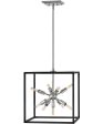 Aros 9-Light Small Pendant in Black with Polished Nickel accents Online Hot Sale