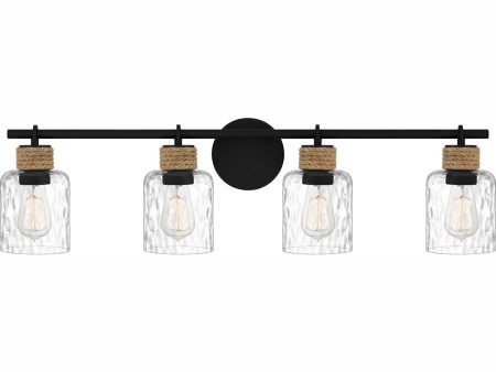 Baltic Extra Large 4-light Bath Light Matte Black Fashion