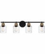 Baltic Extra Large 4-light Bath Light Matte Black Fashion