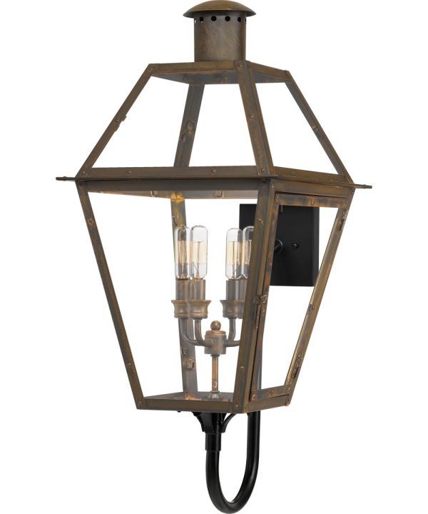 Rue De Royal Extra Large 4-light Outdoor Wall Light Industrial Bronze Online Sale