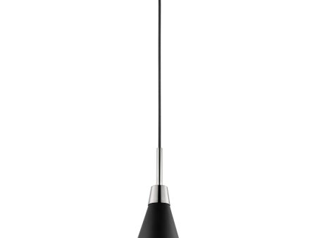 Tango 1-Light Pendant Matte Black   Polished Nickel Hot on Sale