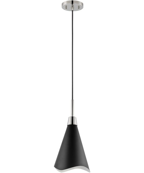 Tango 1-Light Pendant Matte Black   Polished Nickel Hot on Sale