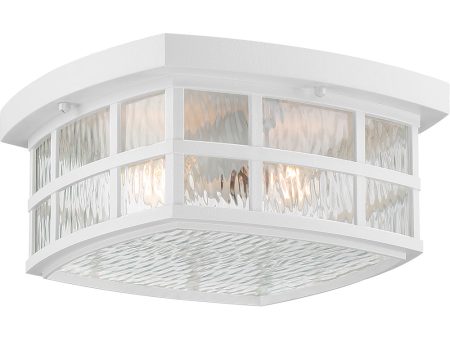 Stonington Medium 2-light Outdoor Ceiling Light  Coastal Armour White Lustre Online Sale