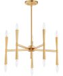 Rome 10-Light Chandelier Satin Brass Cheap