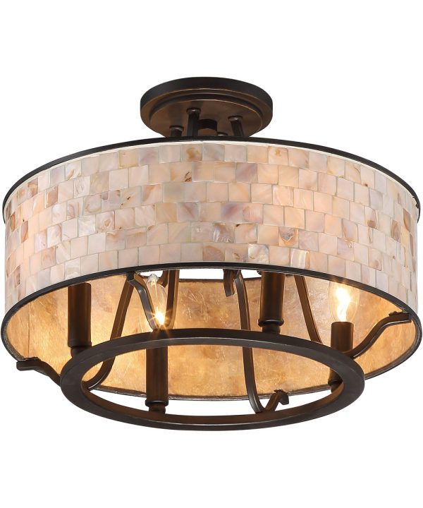 Aristocrat Medium 4-light Semi Flush Mount Palladian Bronze Cheap