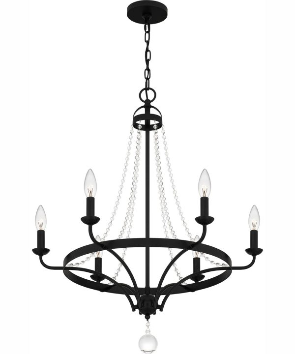 Adelaide 6-light Chandelier Matte Black Online Sale