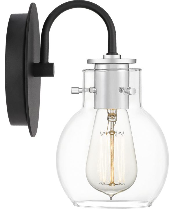 Andrews Small 1-light Wall Sconce Earth Black Hot on Sale