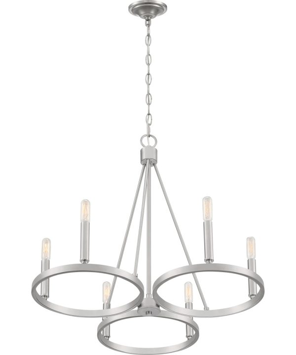 Revival 6-light Chandelier Brushed Nickel Online Sale