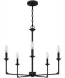 Prescott 5-light Chandelier Matte Black Discount