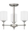 Aria 3-light Semi Flush Mount Antique Polished Nickel on Sale