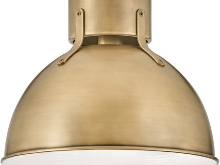 Argo 1-Light Small Flush Mount in Heritage Brass Sale