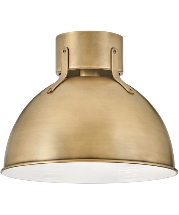 Argo 1-Light Small Flush Mount in Heritage Brass Sale