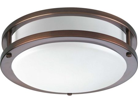 1-Light 10-3 8  LED Flush Mount Urban Bronze Sale