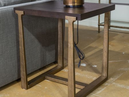 Balintmore Rectangular End Table Brown Gold Online Sale