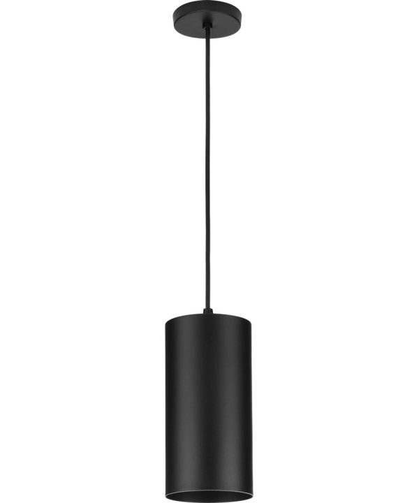 6   Outdoor Aluminum Cylinder Cord-Mount Hanging Light Black For Cheap