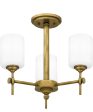 Aria 3-light Semi Flush Mount Weathered Brass Sale