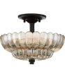 Whitecap Medium 3-light Semi Flush Mount Mottled Cocoa Hot on Sale