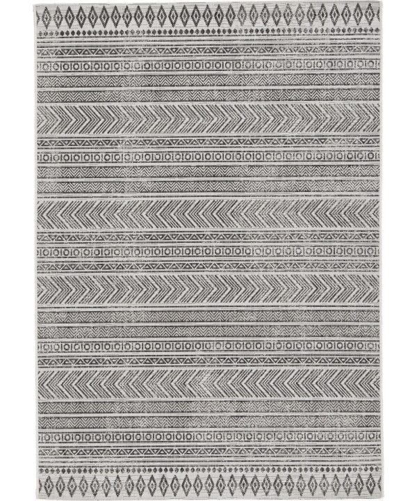 5 x7  Brinoy Medium Rug Black White Online now