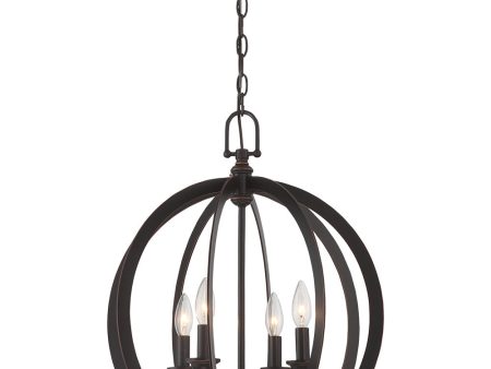 Oria 4-Light Chandelier  Dark Bronze Online now