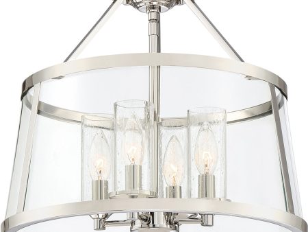 Barlow 4-light Semi Flush Mount Polished Nickel Cheap