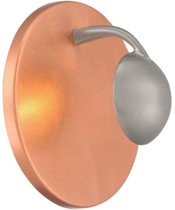 Aurora LED Wall Sconce Copper   Silver Fashion