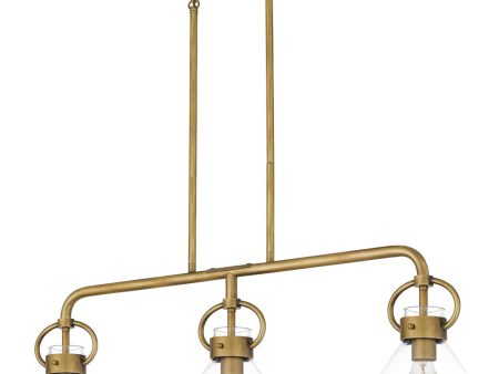 Webster 3-light Island Light Weathered Brass Hot on Sale