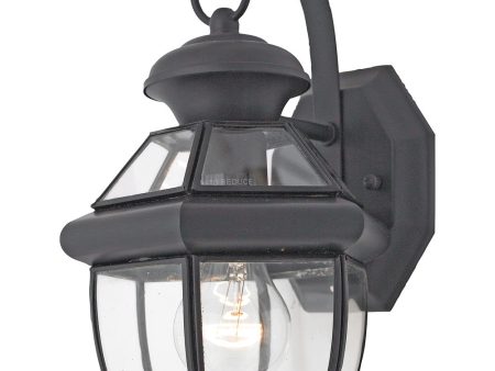 Newbury Small 1-light Outdoor Wall Light Mystic Black For Cheap