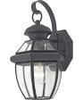 Newbury Small 1-light Outdoor Wall Light Mystic Black For Cheap