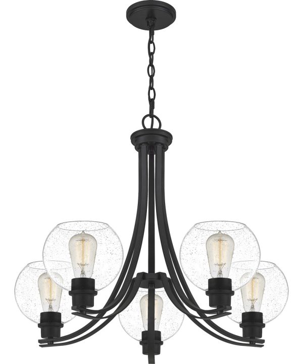 Pruitt 5-light Chandelier Matte Black Discount