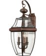 Newbury Large 3-light Outdoor Wall Light Aged Copper Hot on Sale