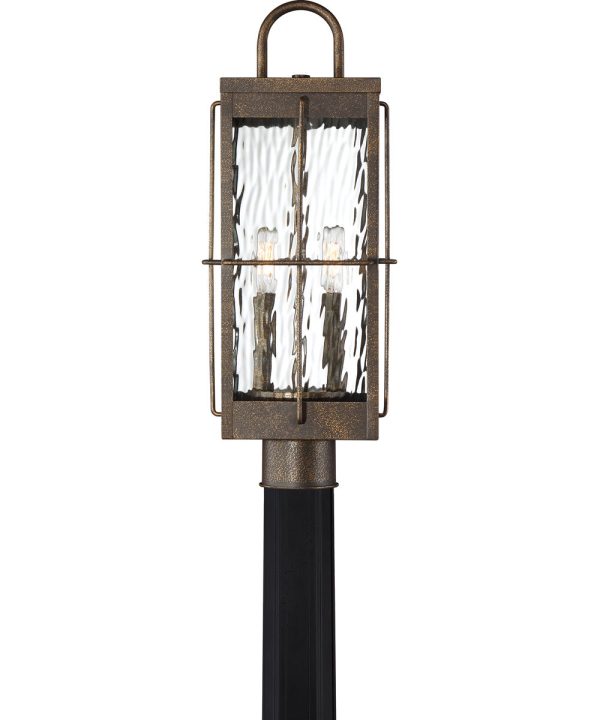 Ward Large 2-light Outdoor Post Light Gilded Bronze Online now