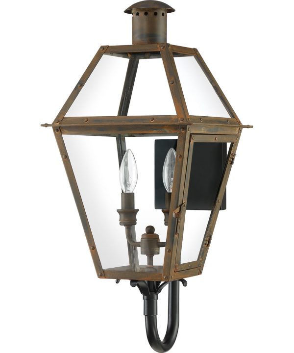 Rue De Royal Large 2-light Outdoor Wall Light Industrial Bronze Online Sale