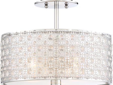 Verity Medium 3-light Semi Flush Mount Polished Chrome Online Sale