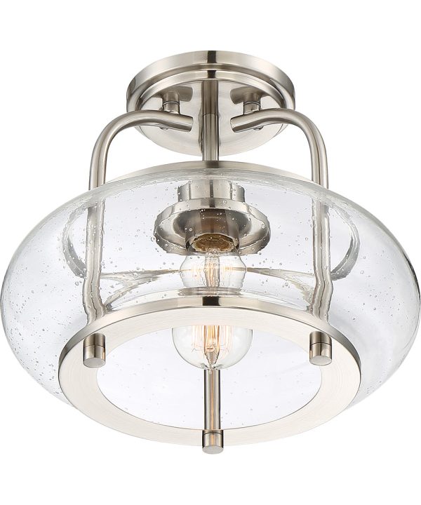 Trilogy Small 1-light Semi Flush Mount Brushed Nickel Discount