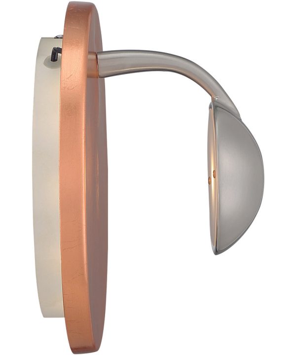 Aurora LED Wall Sconce Copper   Silver Fashion