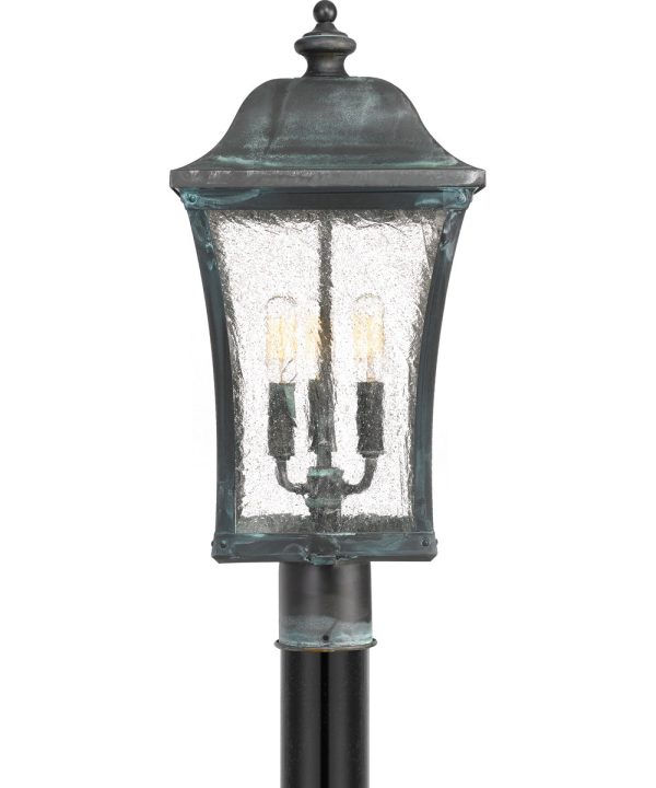 Bardstown Large 3-light Outdoor Post Light Aged Verde Online Sale