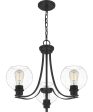 Pruitt 3-light Chandelier Matte Black For Discount