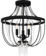 Adelaide Medium 3-light Semi Flush Mount Matte Black Online Sale