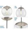 Atwell 12-inch Clear Glass Globe Large Hanging Pendant Light Brushed Nickel Sale