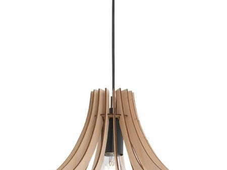 17 W Wood 1-Light  Pendant  Wood Supply