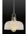 Archie 1-Light Clear Prismatic Glass Coastal Pendant Light Antique Nickel Online