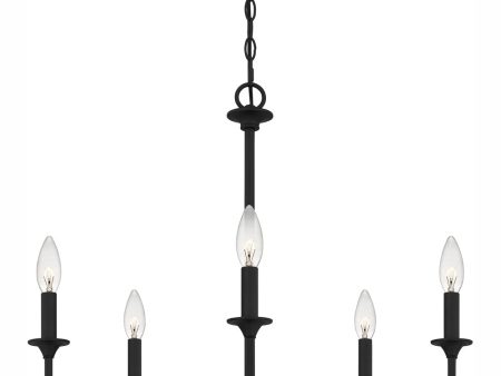 Prescott 5-light Chandelier Matte Black Discount