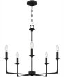 Prescott 5-light Chandelier Matte Black Discount