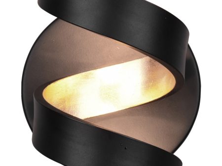 Spiral LED Wall Sconce Black   Gold Online now