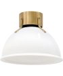 Argo 1-Light Small Flush Mount in Heritage Brass with Cased Opal Glass For Cheap