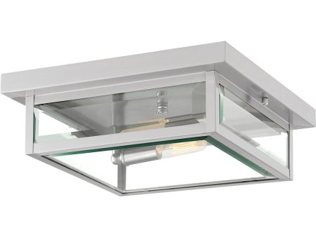 Westover Medium 2-light Outdoor Ceiling Light Stainless Steel Online now