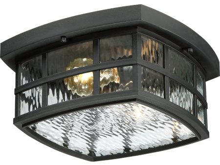 Stonington Medium 2-light Outdoor Ceiling Light  Coastal Armour Mystic Black Online now