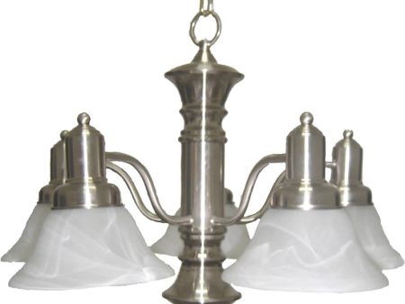 25 w Newburg 5-Light Down Light Chandelier Satin Nickel Fashion