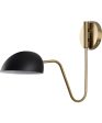 Trilby 1-Light Vanity & Wall Matte Black   Burnished Brass Hot on Sale